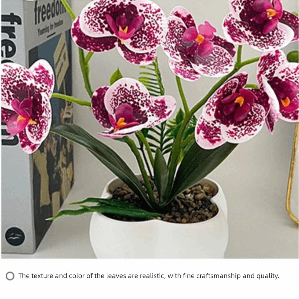 Orchid Phalaenopsis - Anggrek Kupu-kupu Simulasi Multi-Bloom DIY Bunga