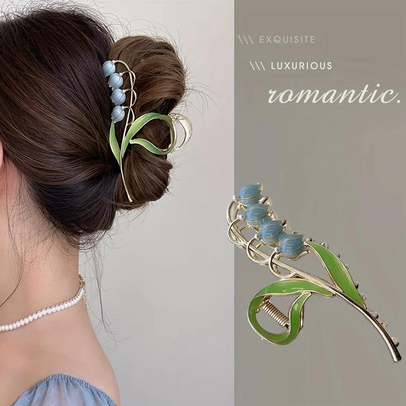 1PCS Jepit Rambut Bunga Anggre - Orchid Phalaenopsis ulasan dan harga