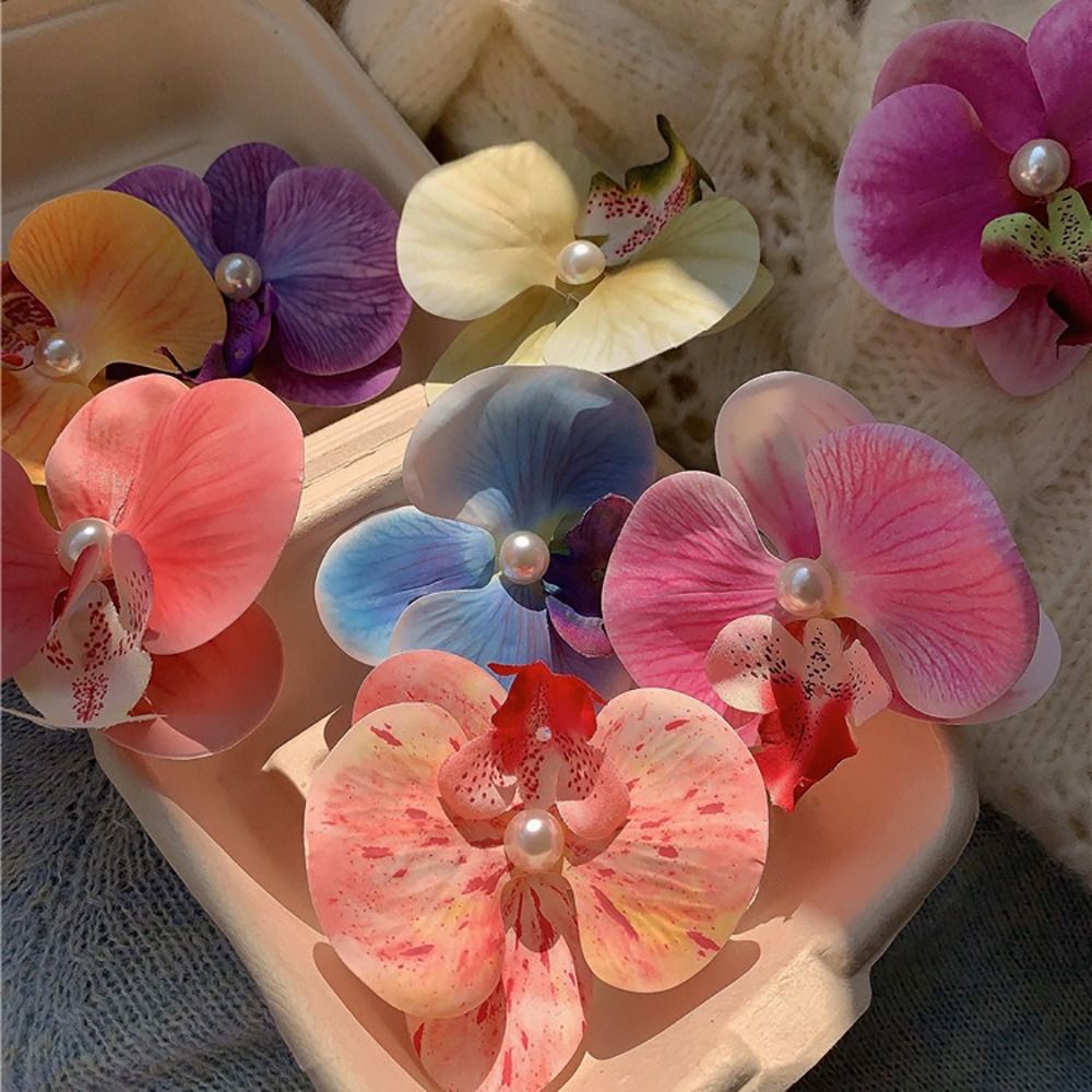1 buah klip rambut bebek anggr - Orchid Phalaenopsis ulasan dan harga